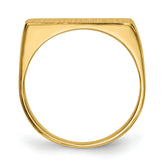 14k 5.0x16.5mm Closed Back Signet Ring